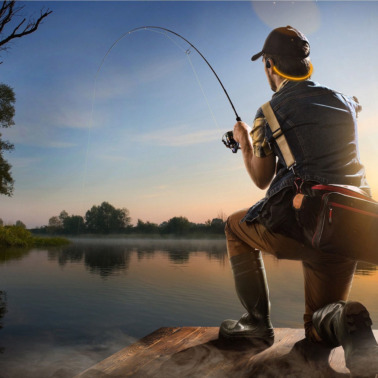 1Pc Wireless Sports Headsets Wireless V4.1 Neckband Earphones HD Stereo Sweat-proof Headphones Earbuds With  LED Light Mic 8Hrs Work Running