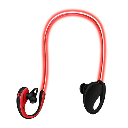 1Pc Wireless Sports Headsets Wireless V4.1 Neckband Earphones HD Stereo Sweat-proof Headphones Earbuds With  LED Light Mic 8Hrs Work Running