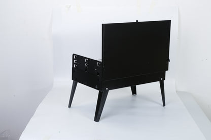 1Pc 16.7x10x17.7in Portable Charcoal Grill Foldable BBQ Suitcase Grill Shelf For Outdoor Camping Picnics Garden Grilling Fedex Shipping